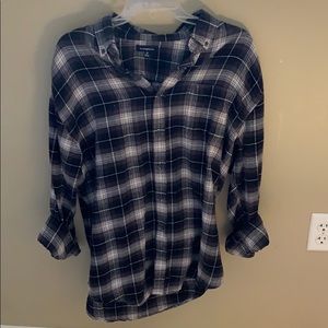 Charcoal and White Flannel
